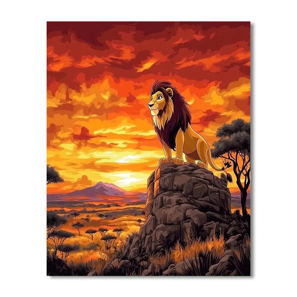 Simba’s Sunset Serenade paint by numbers