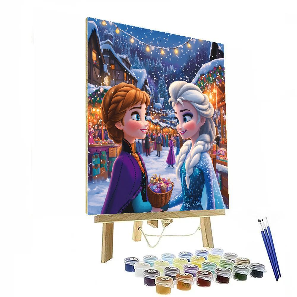 Anna And Elsa’s Winter Festival Numbered painting kits