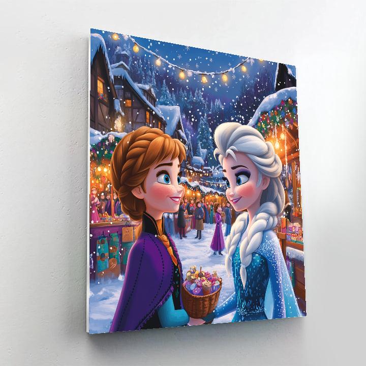 Anna And Elsa’s Winter Festival Numbered painting kits
