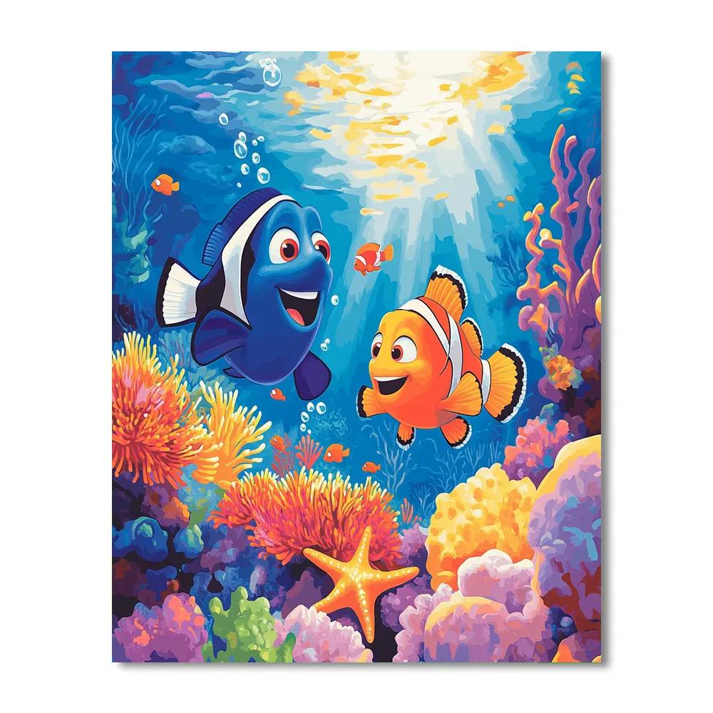 Dory And Nemo’s Coral Playground Painting by numbers kit