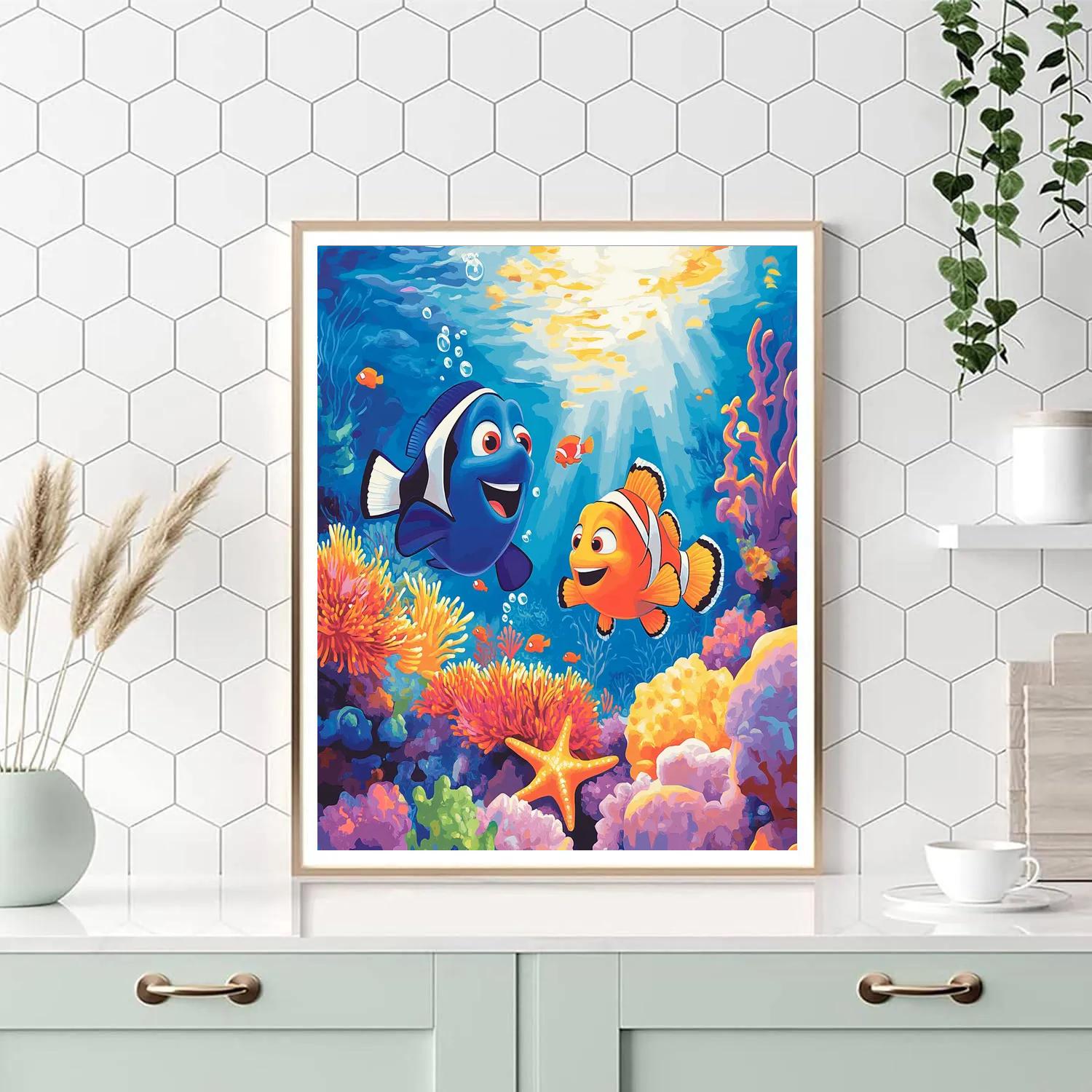 Dory And Nemo’s Coral Playground Painting by numbers kit