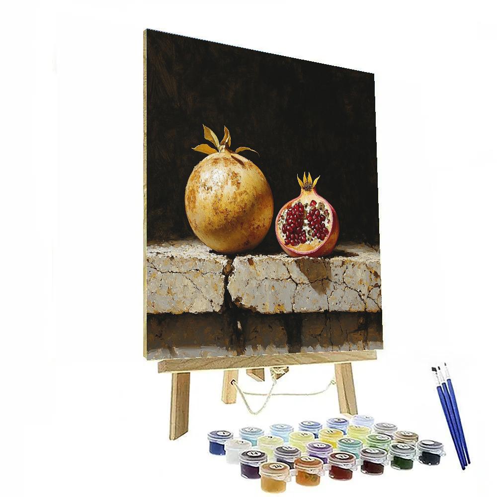 Caravaggio Inspired Decay Still Life paint by number