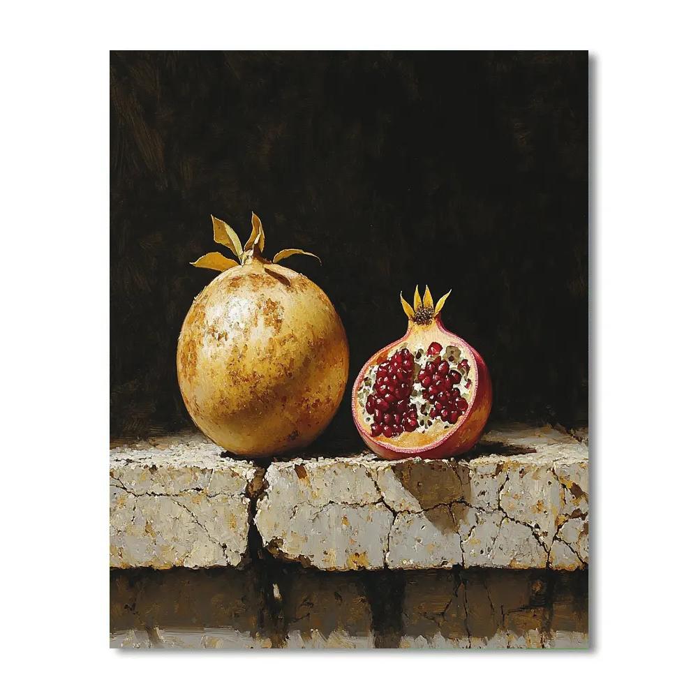 Caravaggio Inspired Decay Still Life paint by number