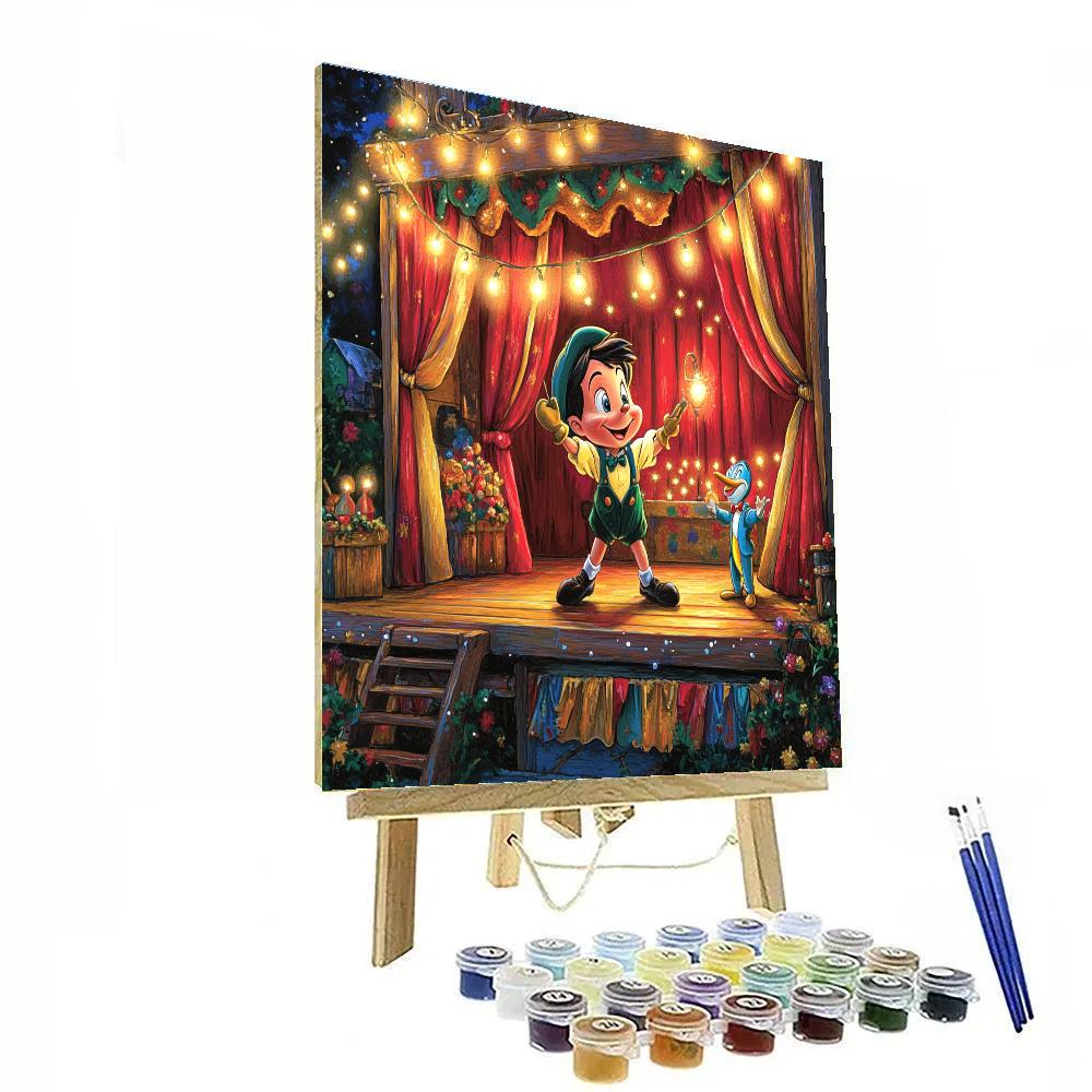 Pinocchio’s Puppet Theater Show Painting by numbers kit