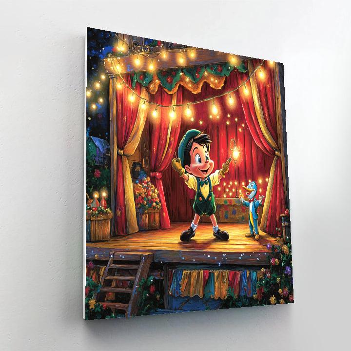 Pinocchio’s Puppet Theater Show Painting by numbers kit