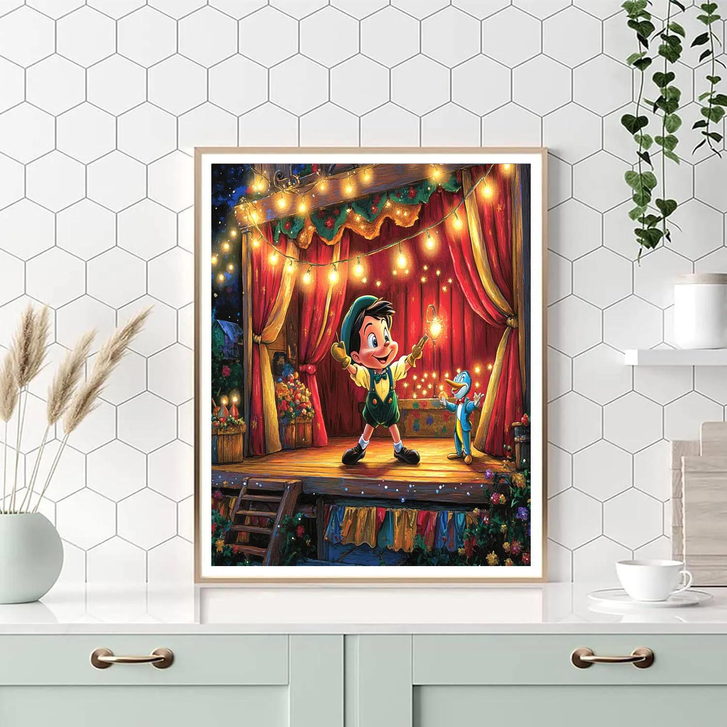 Pinocchio’s Puppet Theater Show Painting by numbers kit