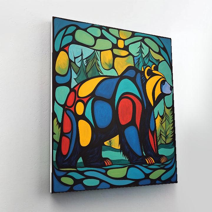 Norval Morrisseau Inspired Bear Spirit Of The Northern Forest Paint by numbers art