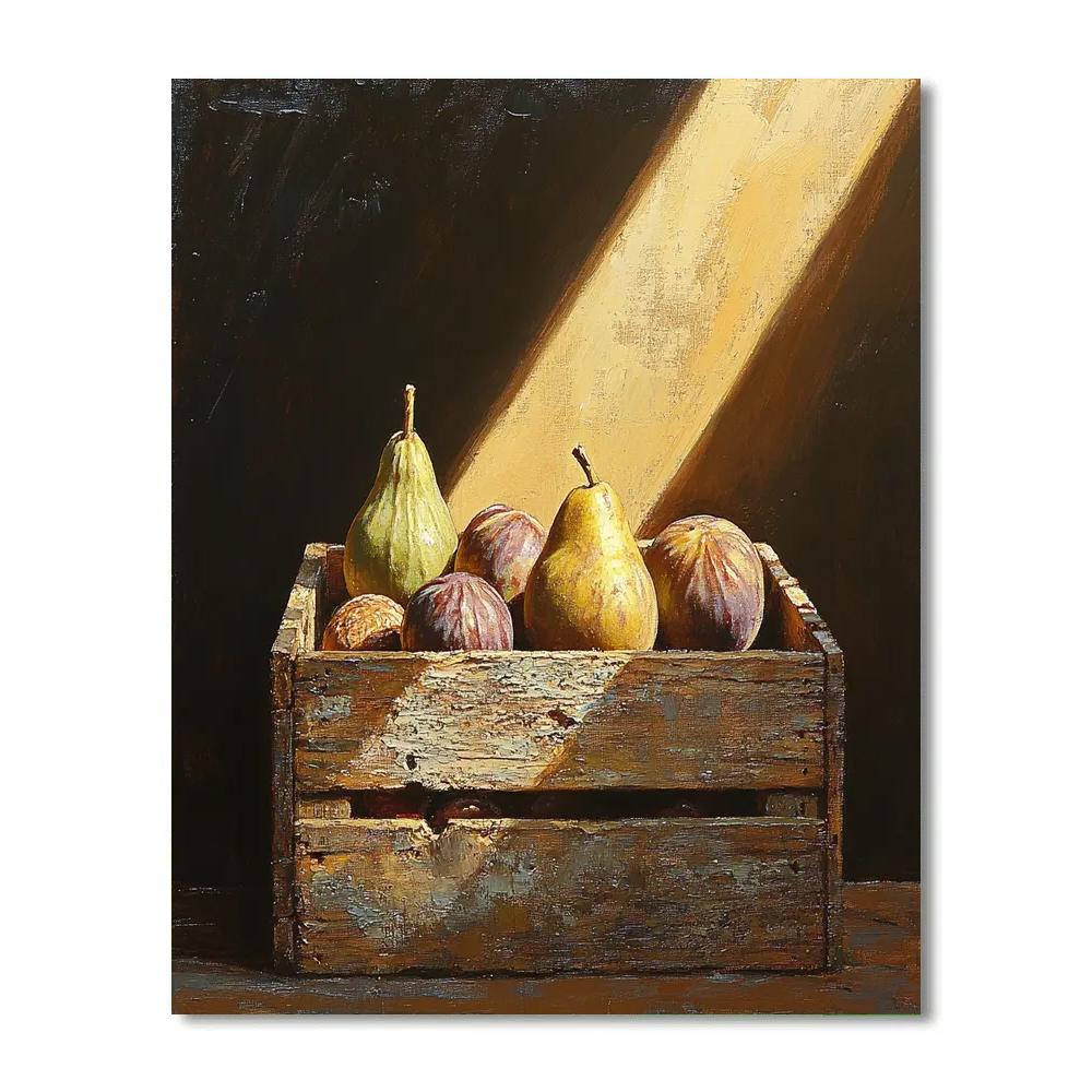 Caravaggio Inspired Tenebrist Orchard Study Number painting