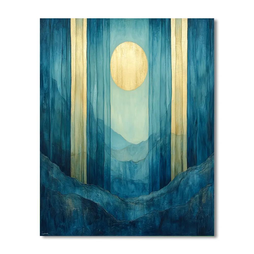 Mark Rothko Inspired Midnight Aurora paint by number