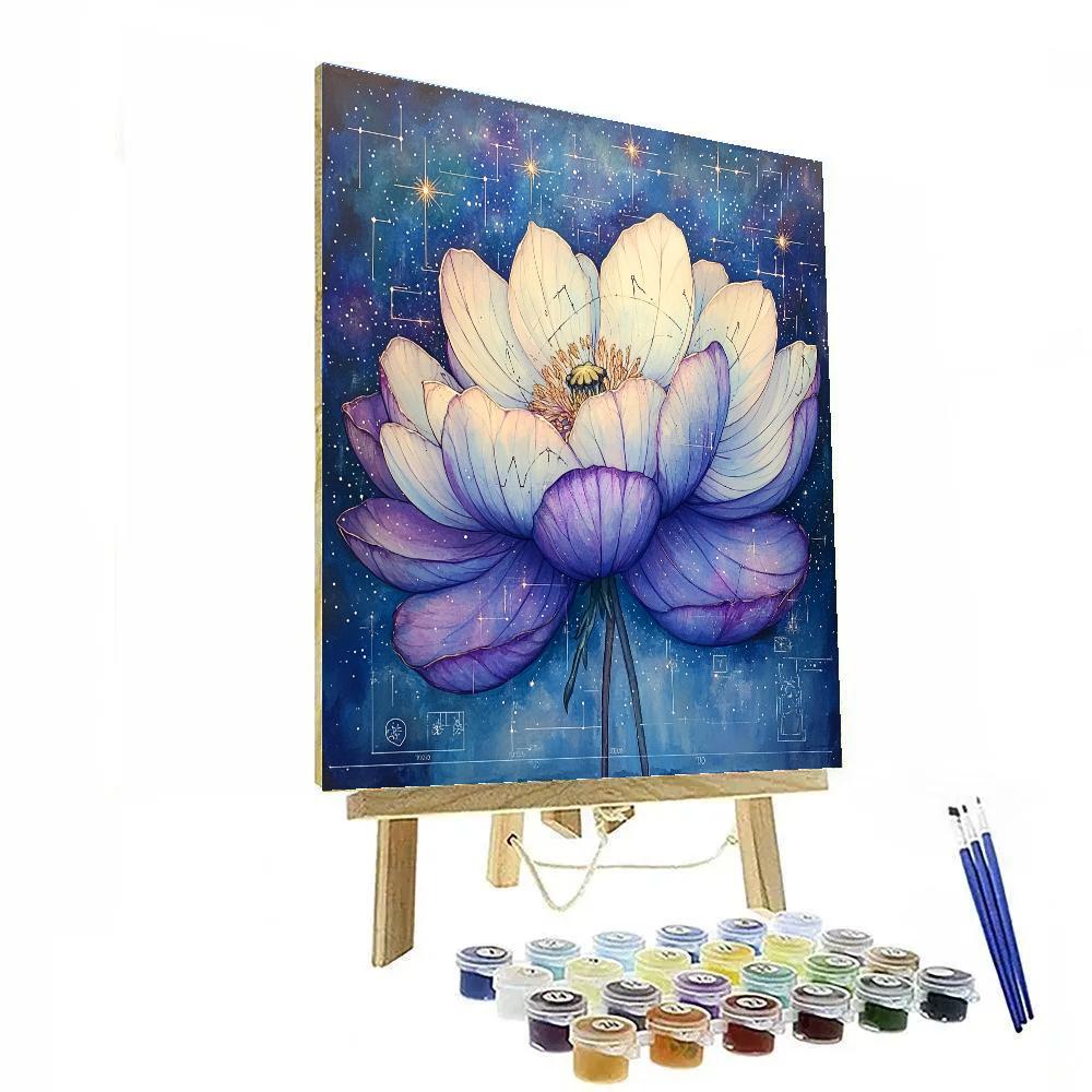 Leonardo Da Vinci Inspired Cosmic Petals Painting by numbers kit