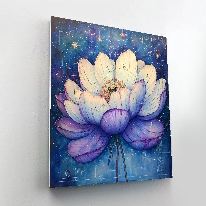 Leonardo Da Vinci Inspired Cosmic Petals Painting by numbers kit