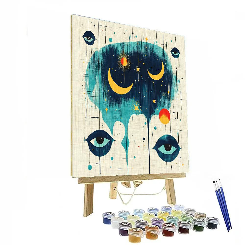 Joan Miró Inspired Starry Biomorph Symphony Paint by numbers kits