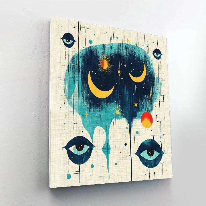 Joan Miró Inspired Starry Biomorph Symphony Paint by numbers kits