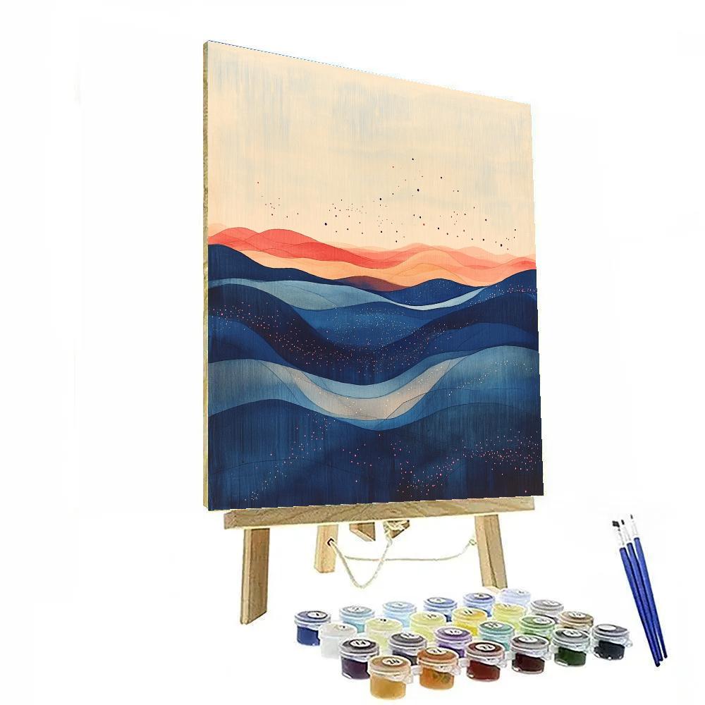 Paul Klee Inspired Starfold Landscape DIY paint by numbers