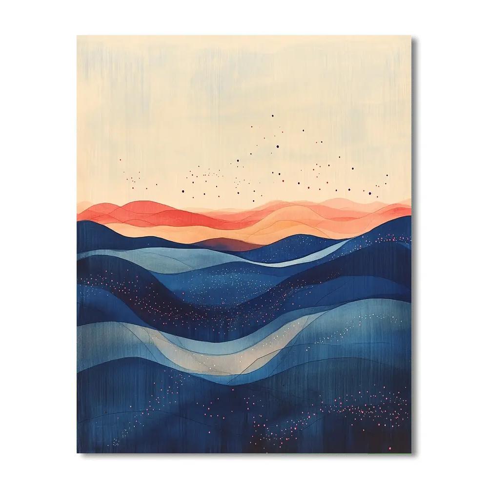 Paul Klee Inspired Starfold Landscape DIY paint by numbers