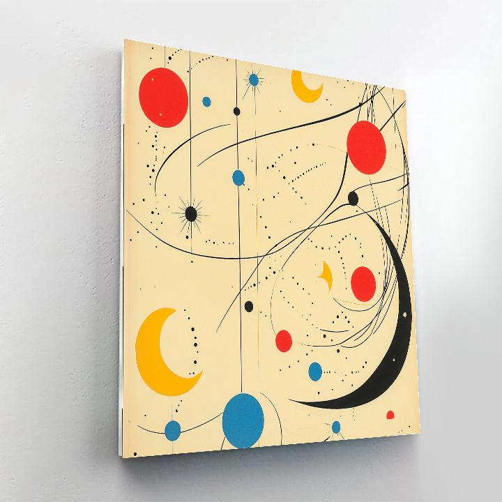 Joan Miró Inspired Celestial Lattice paint by color