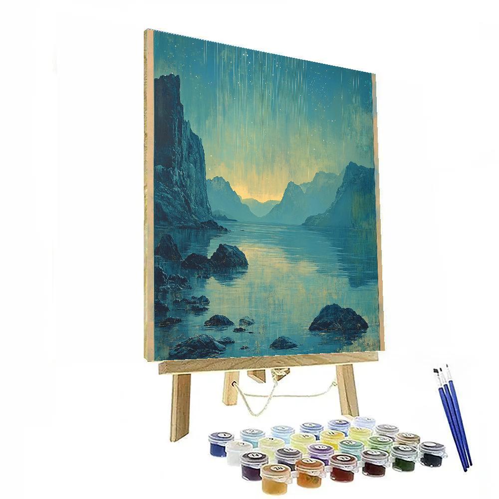 Leonardo Da Vinci Inspired Polar Aurora paint by number