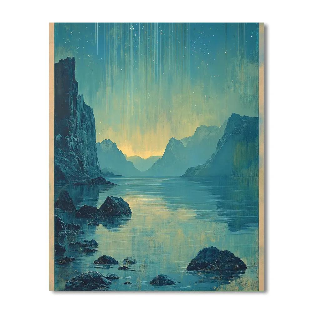 Leonardo Da Vinci Inspired Polar Aurora paint by number