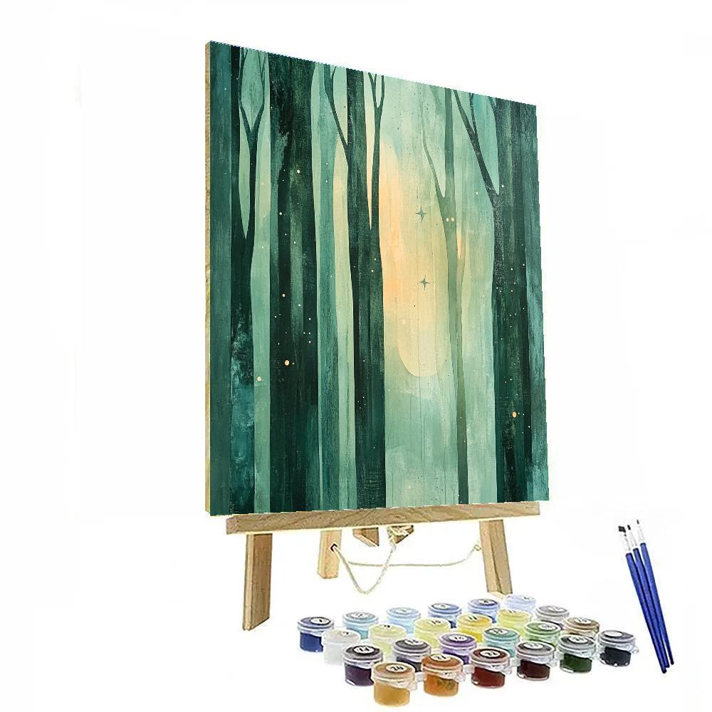 Max Ernst Inspired Celestial Grove Number painting