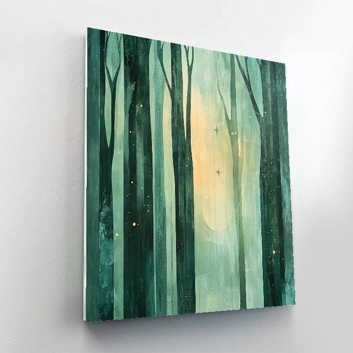 Max Ernst Inspired Celestial Grove Number painting