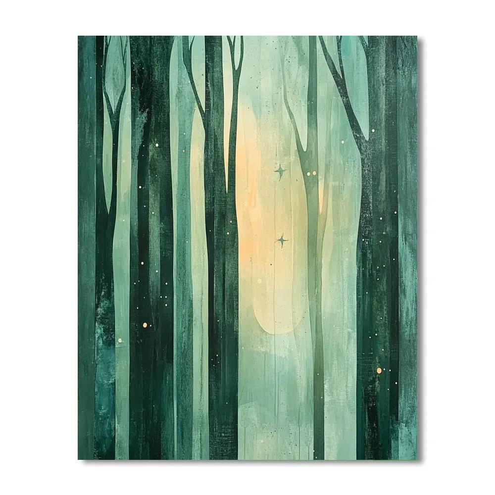 Max Ernst Inspired Celestial Grove Number painting