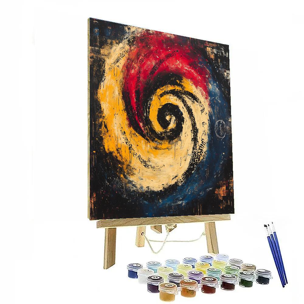 Jean-Michel Basquiat Inspired Urban Nebula Study DIY paint by numbers