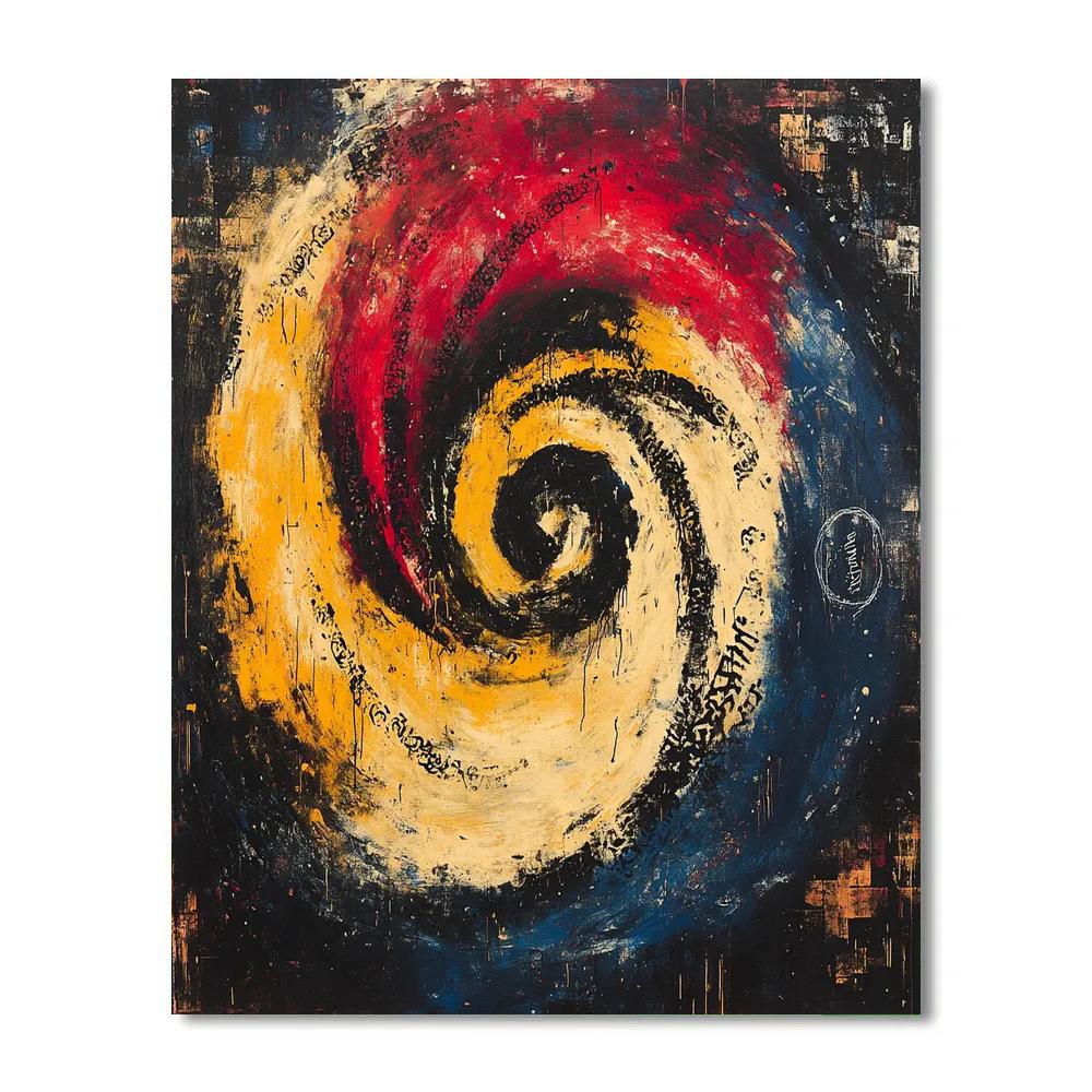 Jean-Michel Basquiat Inspired Urban Nebula Study DIY paint by numbers