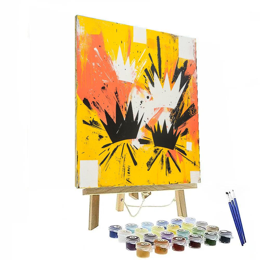 Jean-Michel Basquiat Inspired Crowned Void Symphony Painting by numbers kit