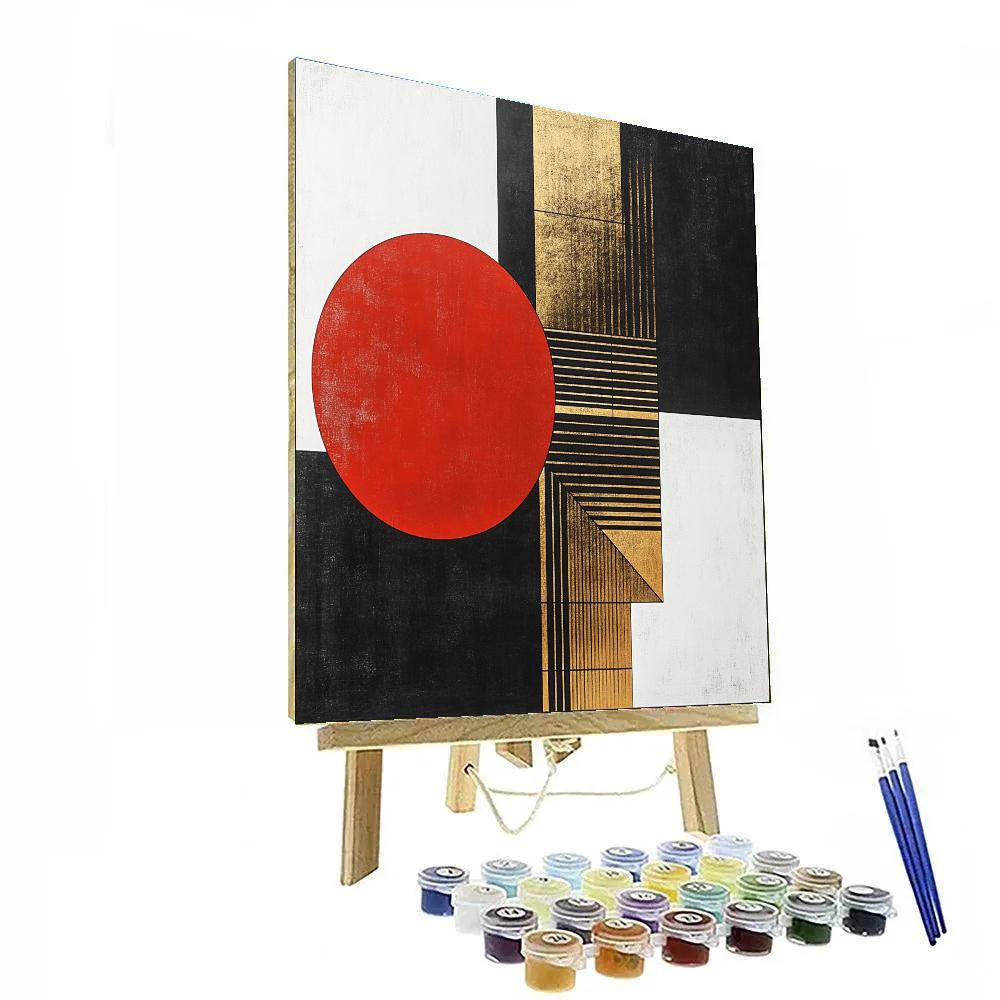 Kazimir Malevich Inspired Celestial Square Symphony Paint by numbers art