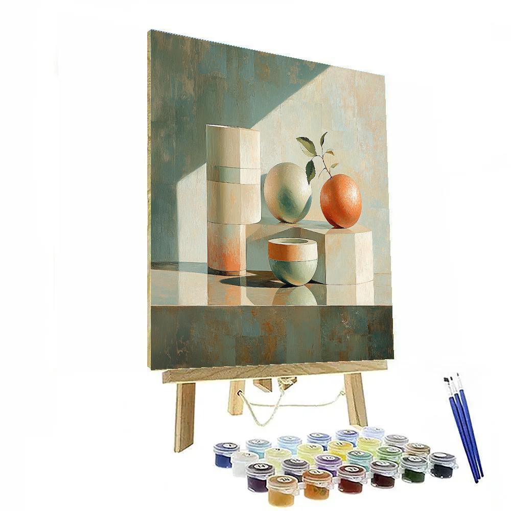 Paul Cézanne Inspired Still Life Of Abstract Fruit Planes Paint by numbers kits