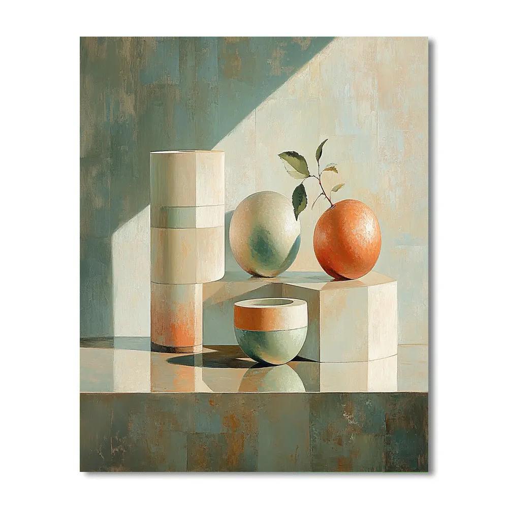 Paul Cézanne Inspired Still Life Of Abstract Fruit Planes Paint by numbers kits