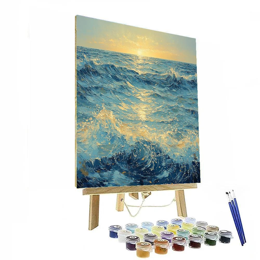 Georges Seurat Inspired Tidal Current Abstraction painting number kit