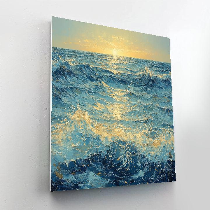 Georges Seurat Inspired Tidal Current Abstraction painting number kit