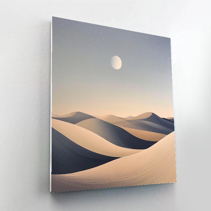 Georges Seurat Inspired Lunar Dune Panorama paint by number