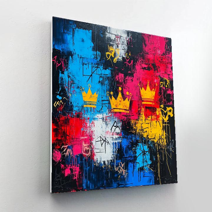 Jean-Michel Basquiat Inspired Urban Cosmos Abstraction paint by number