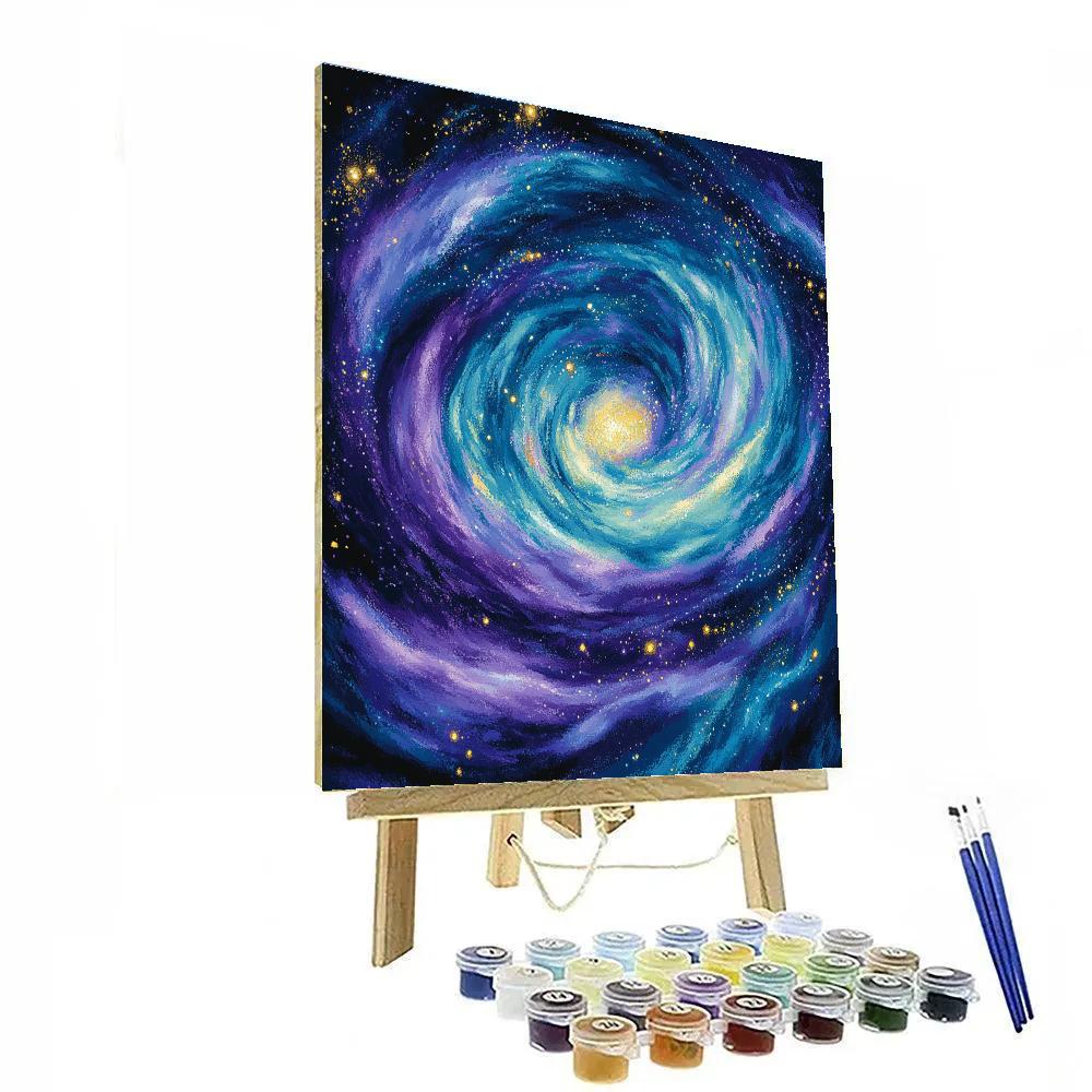 Georges Seurat Inspired Cosmic Kaleidoscope Painting by numbers kit