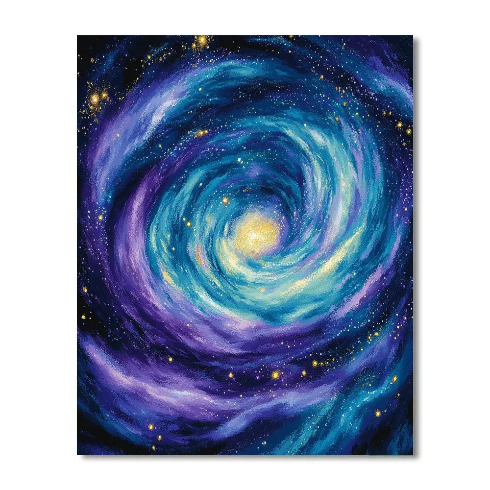 Georges Seurat Inspired Cosmic Kaleidoscope Painting by numbers kit