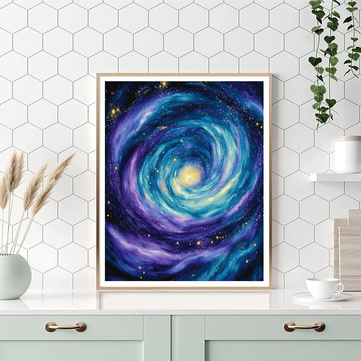 Georges Seurat Inspired Cosmic Kaleidoscope Painting by numbers kit