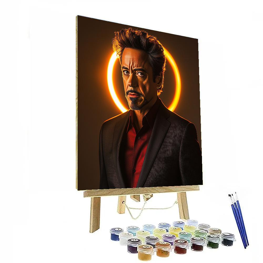 Robert Downey Jr.: Forging The Iron Mind Of Tony Stark Number painting