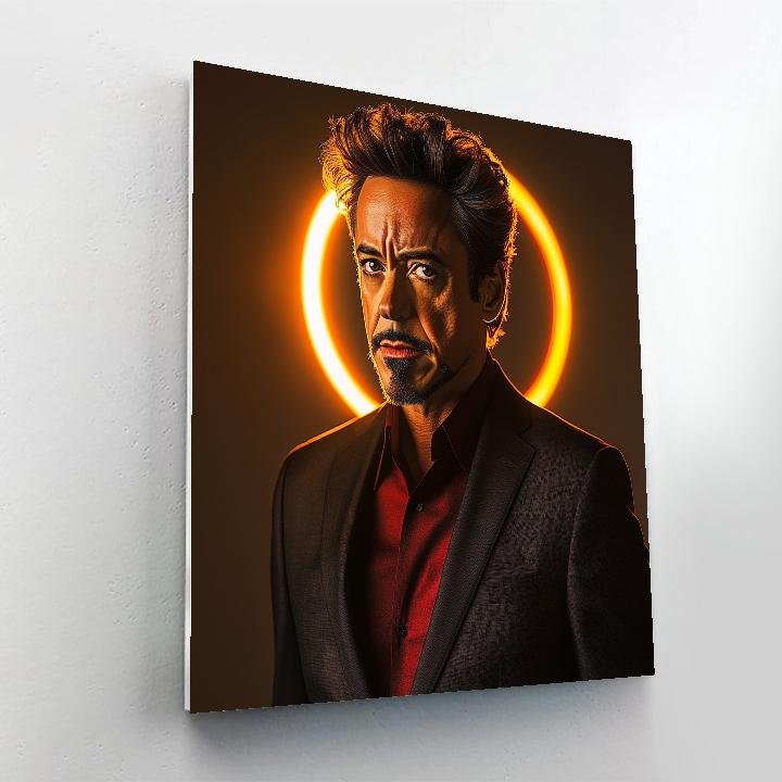 Robert Downey Jr.: Forging The Iron Mind Of Tony Stark Number painting