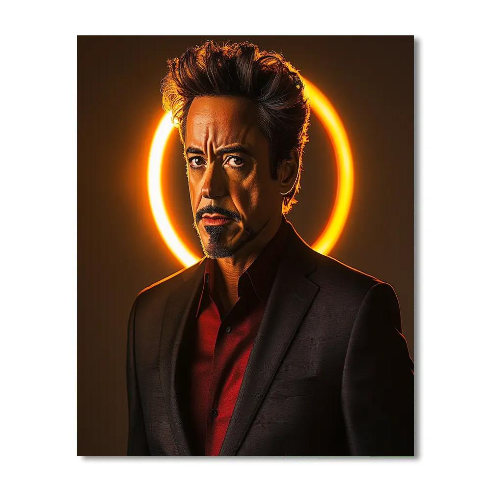 Robert Downey Jr.: Forging The Iron Mind Of Tony Stark Number painting