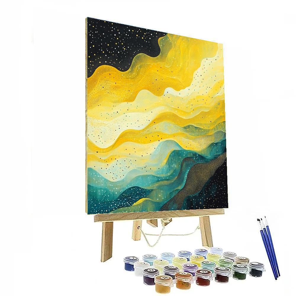 Yayoi Kusama Inspired Nebula Of Polka Dots painting number kit