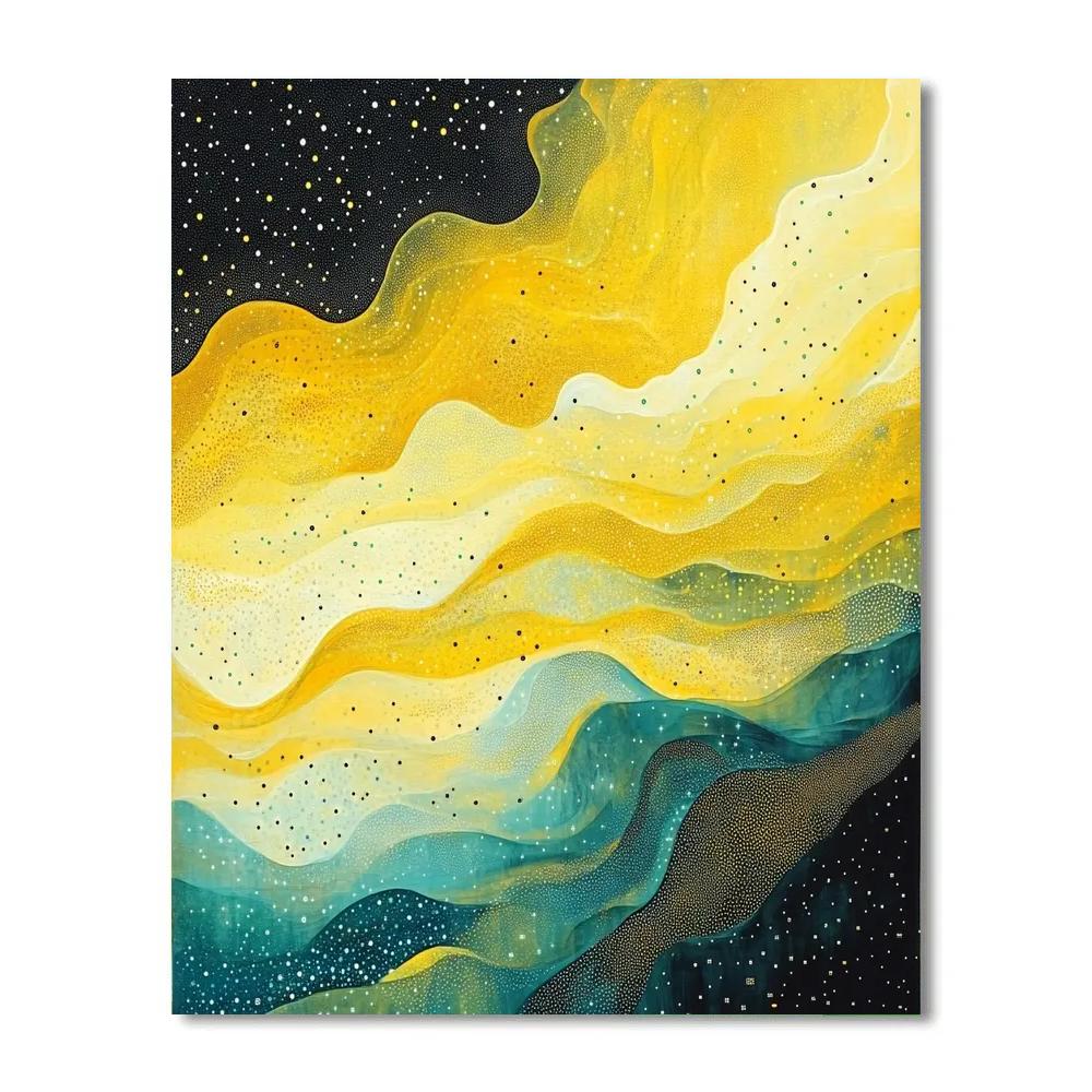 Yayoi Kusama Inspired Nebula Of Polka Dots painting number kit