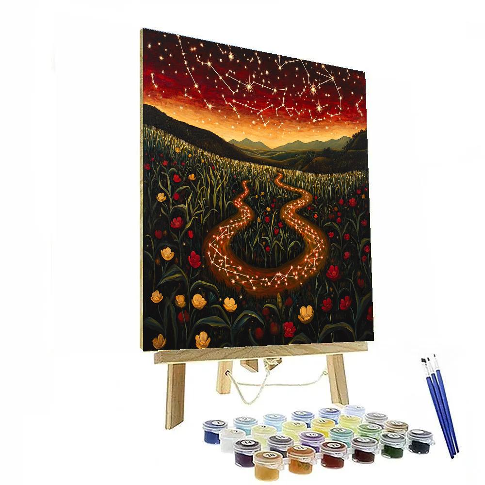 Frida Kahlo Inspired Mythic Constellation Milpa Garden DIY paint by numbers