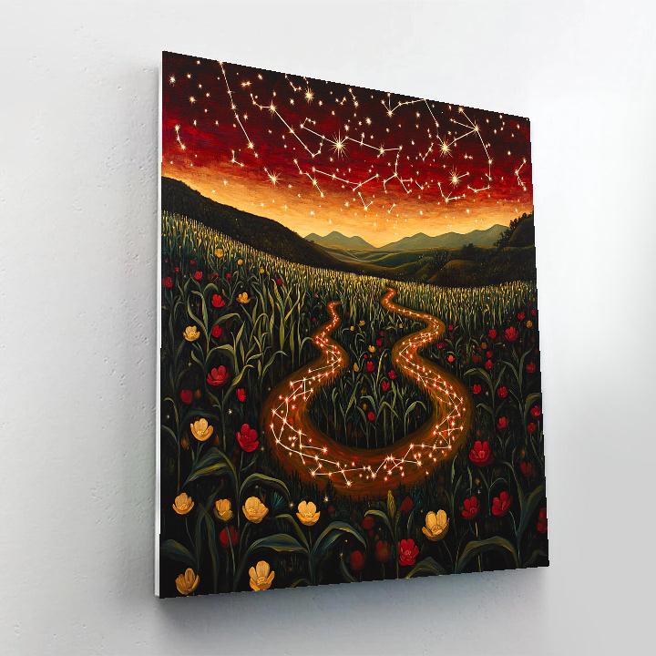 Frida Kahlo Inspired Mythic Constellation Milpa Garden DIY paint by numbers