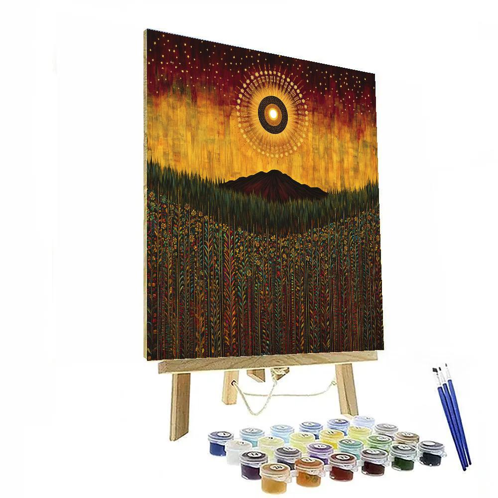 Frida Kahlo Inspired Sun Wound Healing Eclipse painting number kit