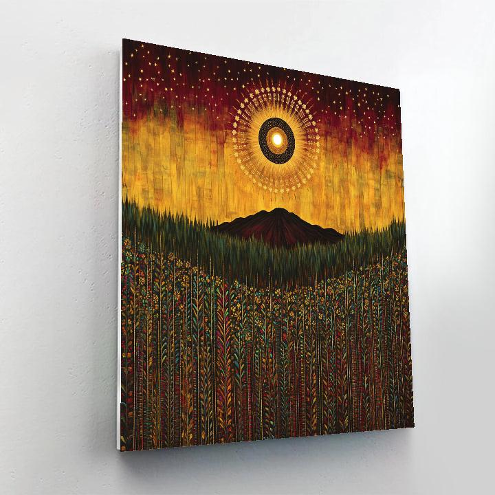 Frida Kahlo Inspired Sun Wound Healing Eclipse painting number kit