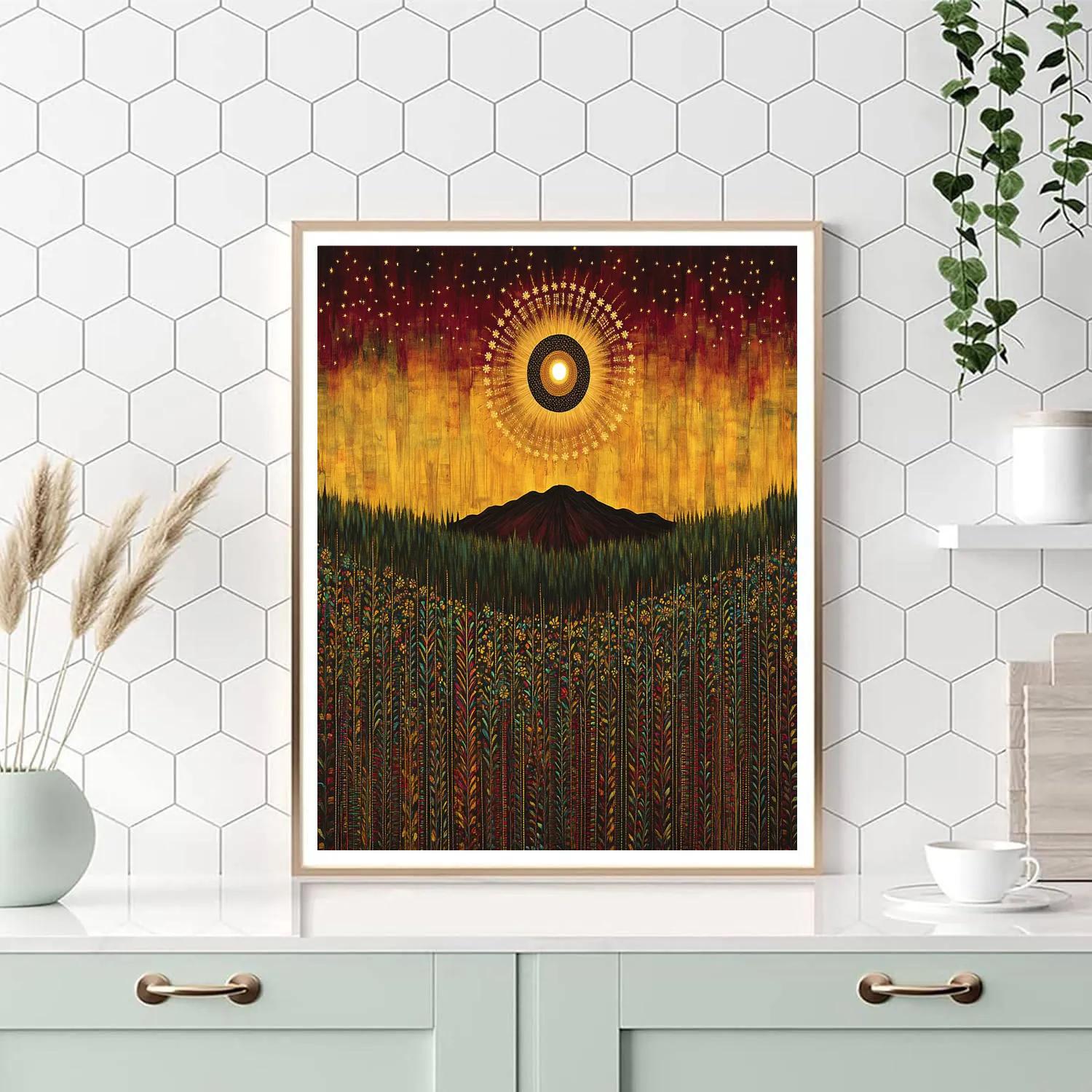 Frida Kahlo Inspired Sun Wound Healing Eclipse painting number kit