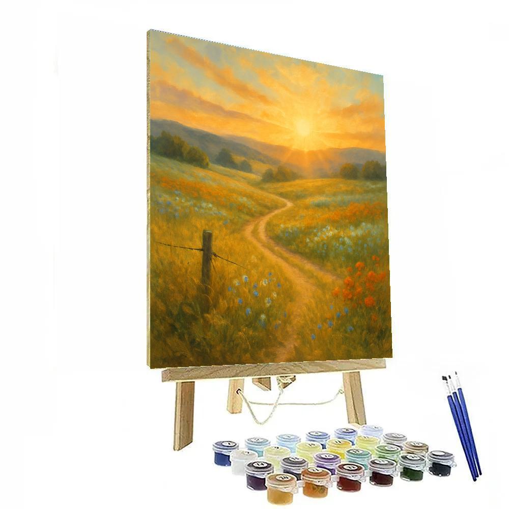 Sunlit Ridge Meadow paint by numbers