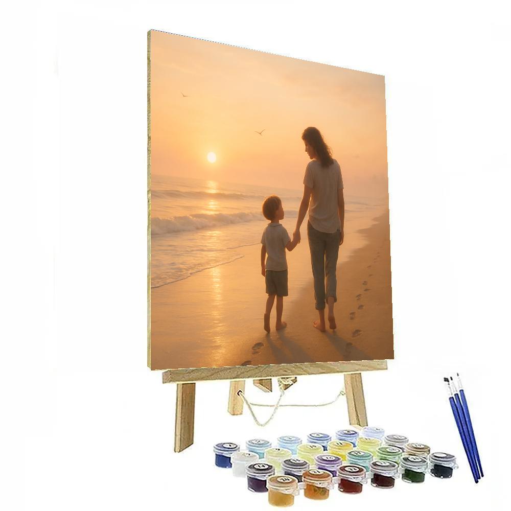 Sunrise Stroll With Mom painting number kit